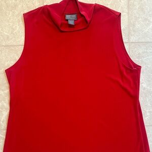 Chicos Mock Neck Red Top size 2